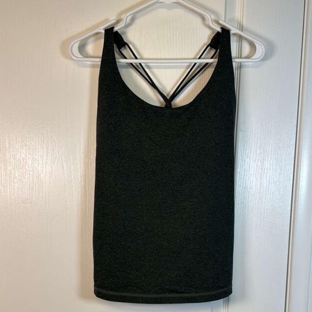 Prana Sports Bra Tank Top Green Black Size Med EUC #1567